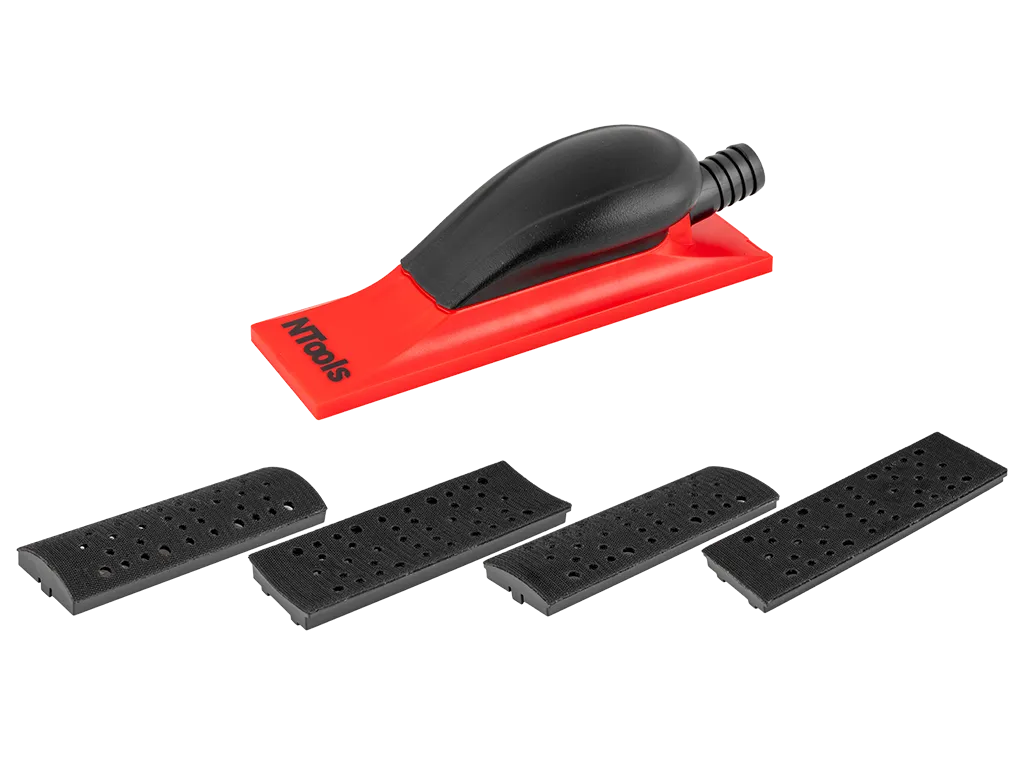 Cale à poncer avec 4 plateaux interchangeables et système d'aspiration NTools HR P4 198