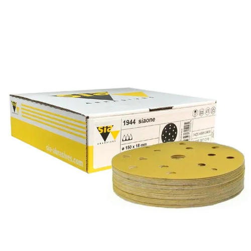 Disques Abrasif Jaune Sia 1944 SiaOne D150 Boite de 50pcs RENFORCE Grain P40 à P320 (P40)