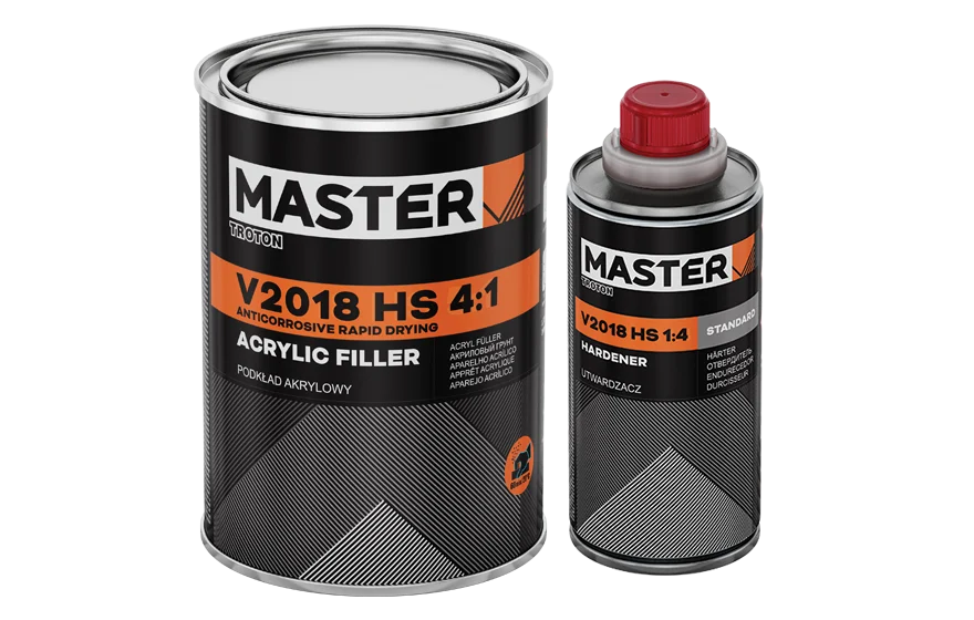 Pack Apprêt V2018 HS Master TROTON Mélange 4:1 Pour un travail de charge, Garnissant et Rapide 1.5L ou 4.5L (1L, Blanc, Rapide)