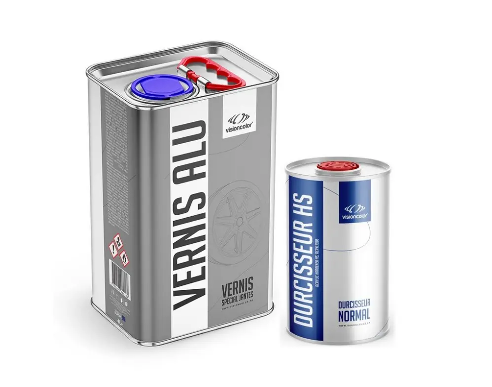 [AR00284L] Pack Vernis ALUMINIUM JANTES VisionColor 5L + 1L Durcisseur (Lent)