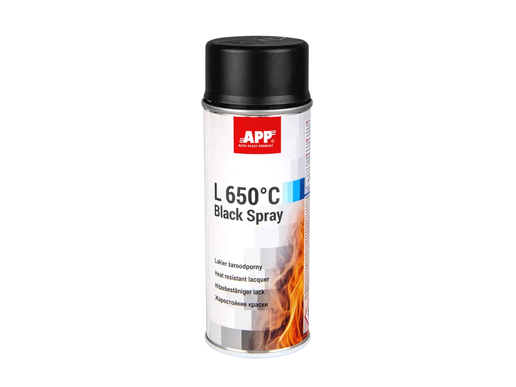 Peinture Haute Température APP L 650° Black Spray 400ml Noir