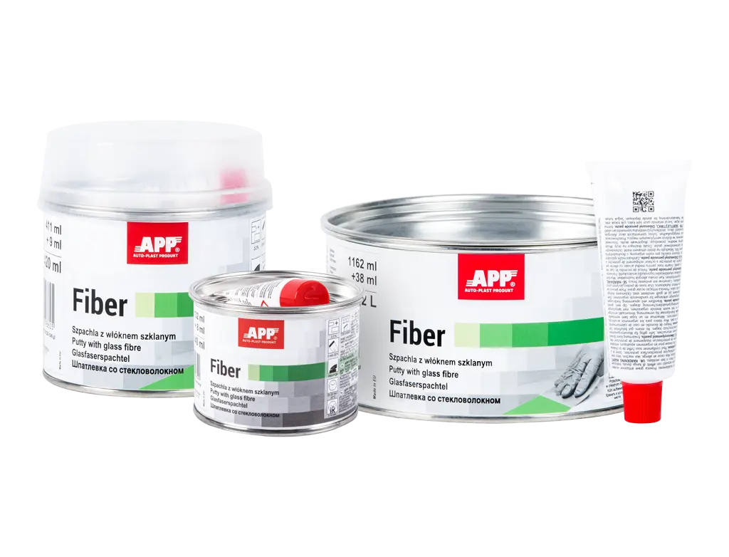 [010211]  Mastic Fibre de Verre APP FIBER 420 ml ou 1200 ml + durcisseur   (420 ml)