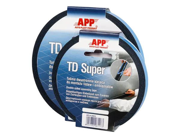 [040810] Ruban adhésif double face APP TD Super 6 mm x5m,9 mm x 5m, 12 mm x 5m, 19 mm x 5m ou 25 mm (6mm x5m)