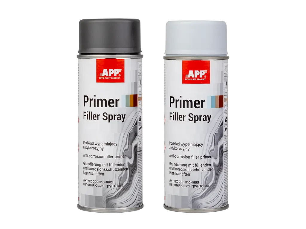 [020721]  Apprêt Antirouille APP Primer Filler Spray 400 ml Gris clair ou Gris Foncé: PROMOTION 1 Carton = 7.90e U/HT (Gris clair)