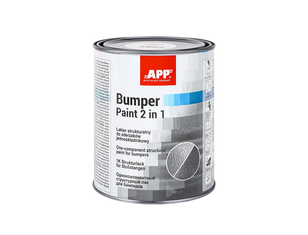 Peinture Structurante 1k pour plastique APP Bumper Paint 2 in 1 1L