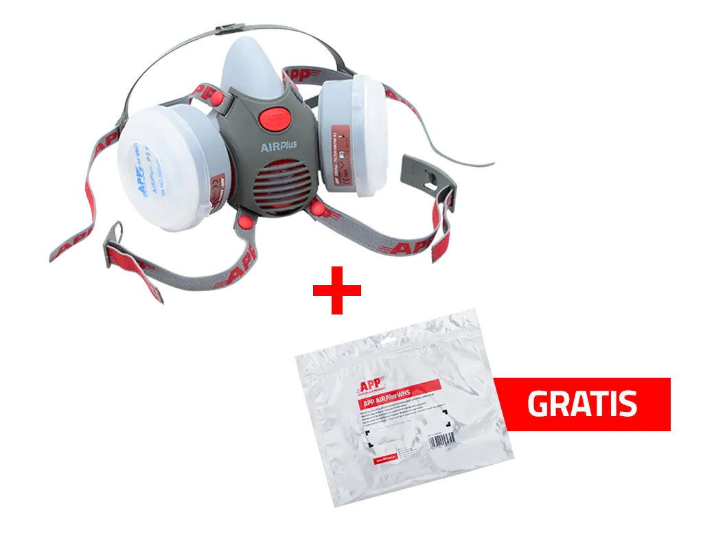 [090750WH] Demi-masque de peinture (kit) APP AIR Plus A1+P2 R