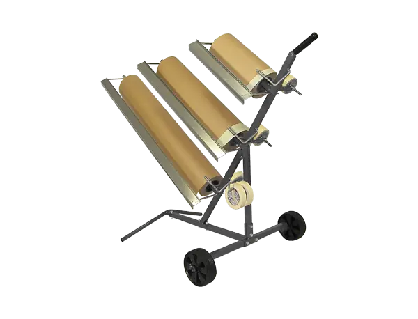 [170206] Chariot de marouflage pour 3 rouleaux de papier de 30 à 90cm NTools SPMU 3