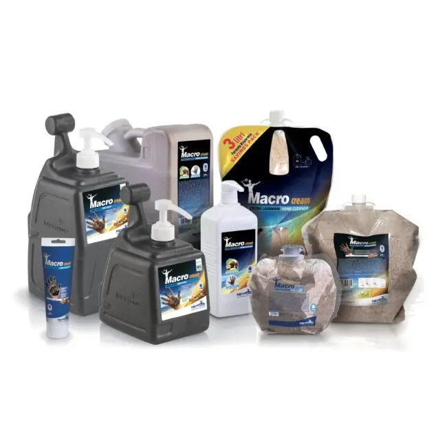 MACROCREAM Savon Mains Spécial Atelier avec Micro granules NETTUNO (T-S800 Poche de recharge 800ml)