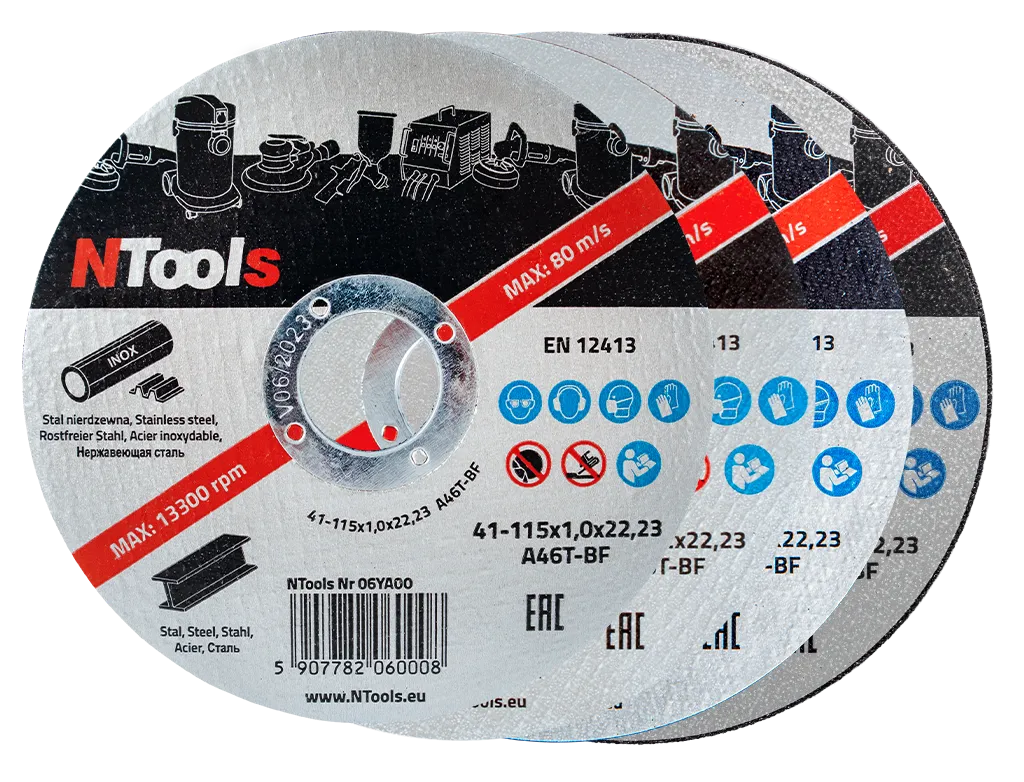 Disques à découper l'acier 125 x 1 / 1.2 ou 1.6mm X25pcs (1mm)